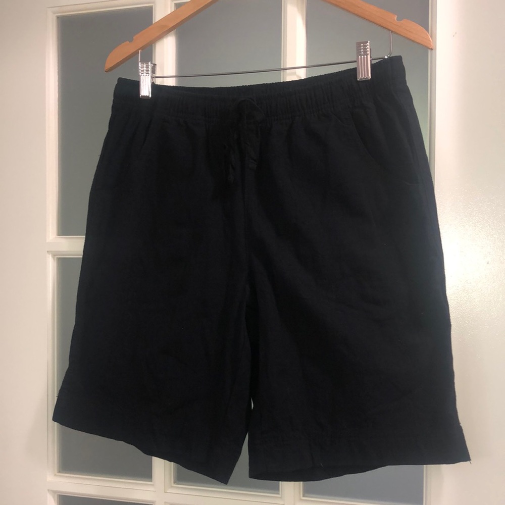 Black cotton shorts